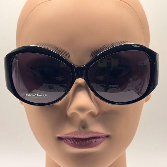 NOS Vintage Y2K Designer Sunglasses | Cole Haan | Oversized Black Plastic Style main image 7